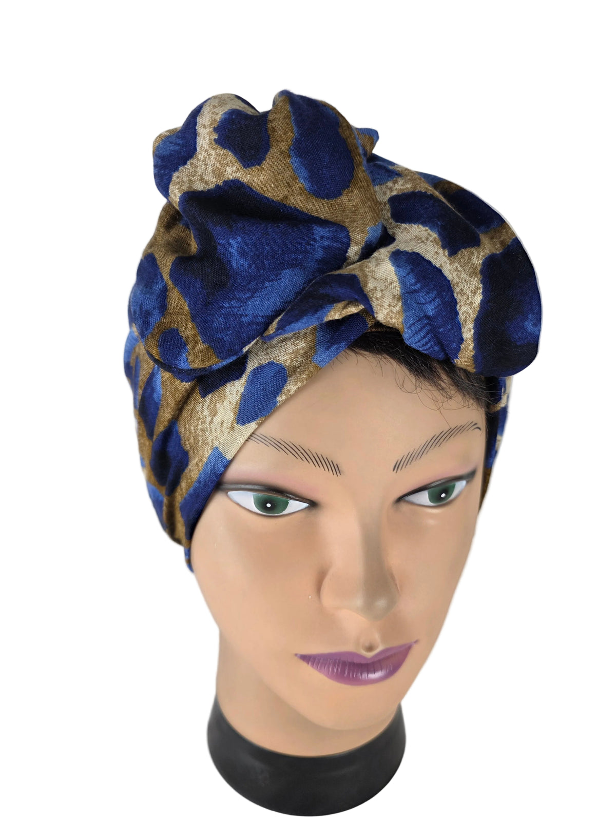 Turban - BETTY - à tige flexible - Série tissus imprimés animaliers