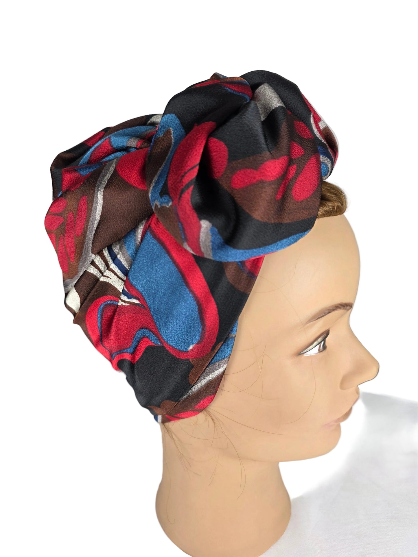 Turban Femme - BETTY - à tige malléable - Tissu Polyester multicolore