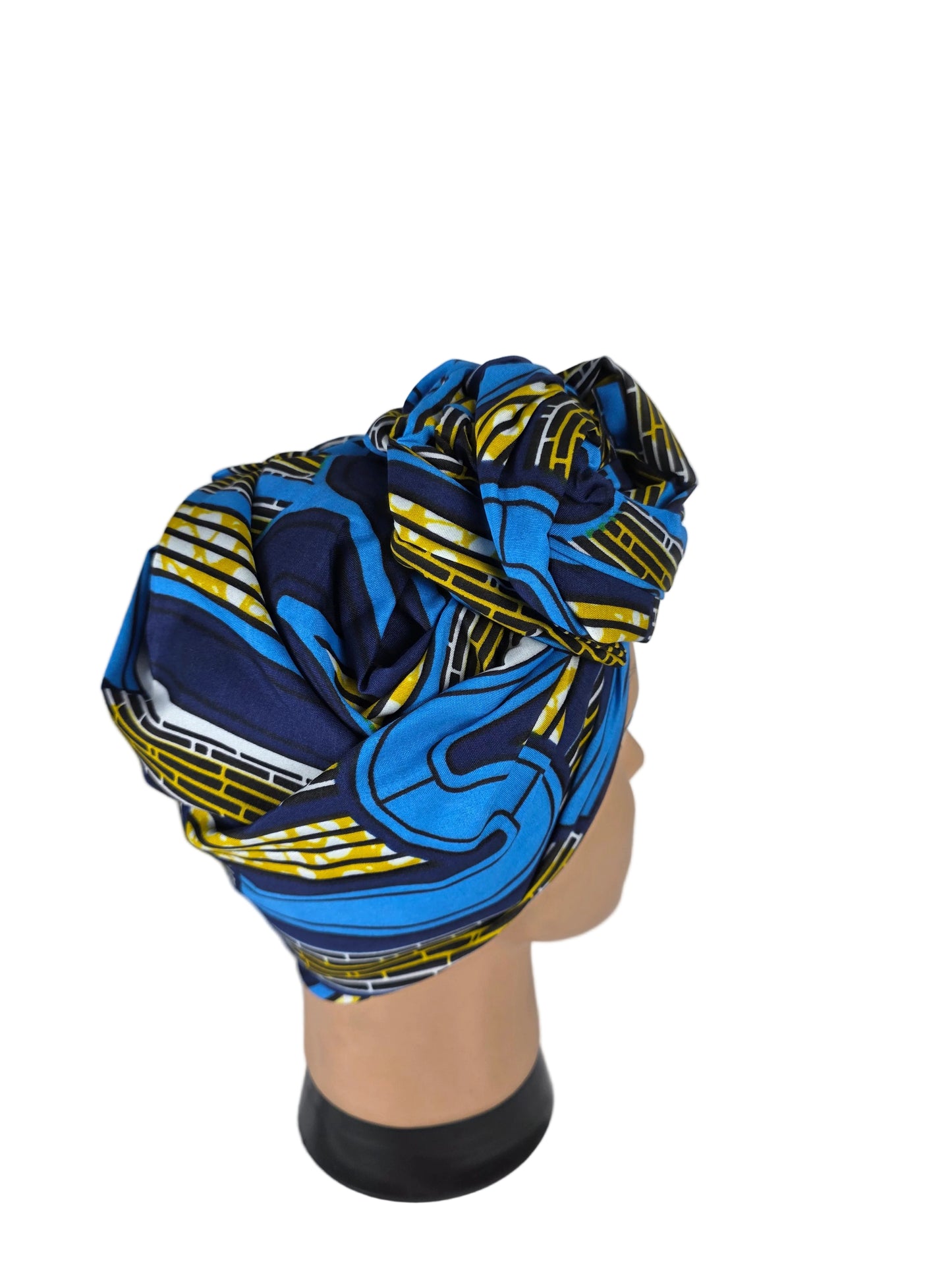 Turban Femme - Isabella - à tige malléable - Tissu imprimé wax