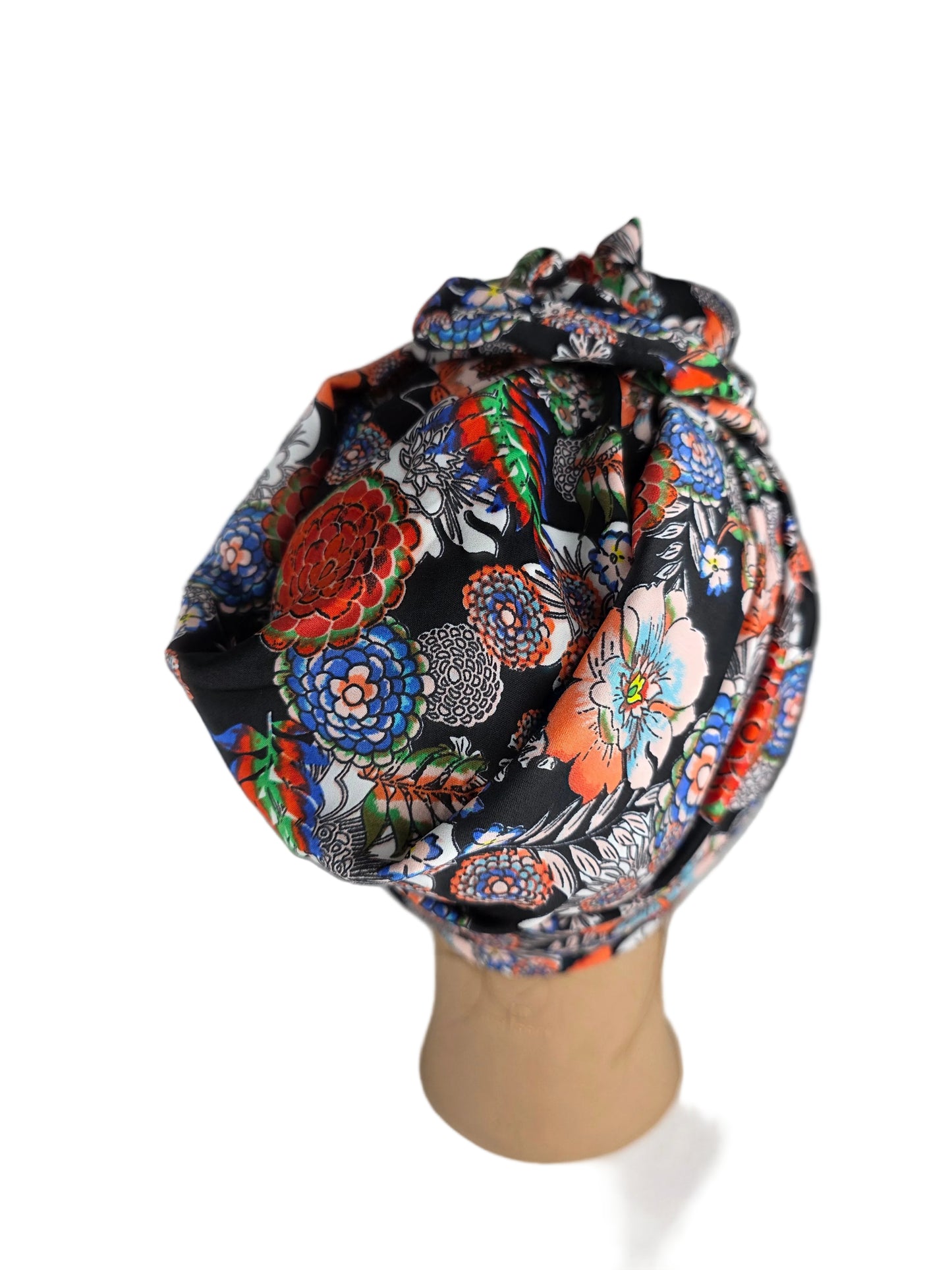 Turban Femme - BETTY - à tige malléable - Tissu Polyester multicolore