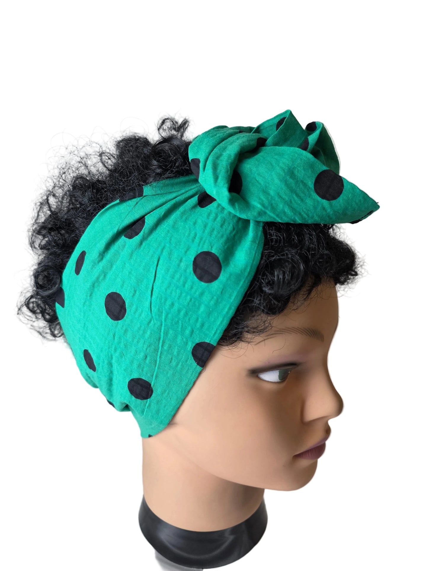 Bandeau - DORIANE - à tige flexible - Tissus à pois