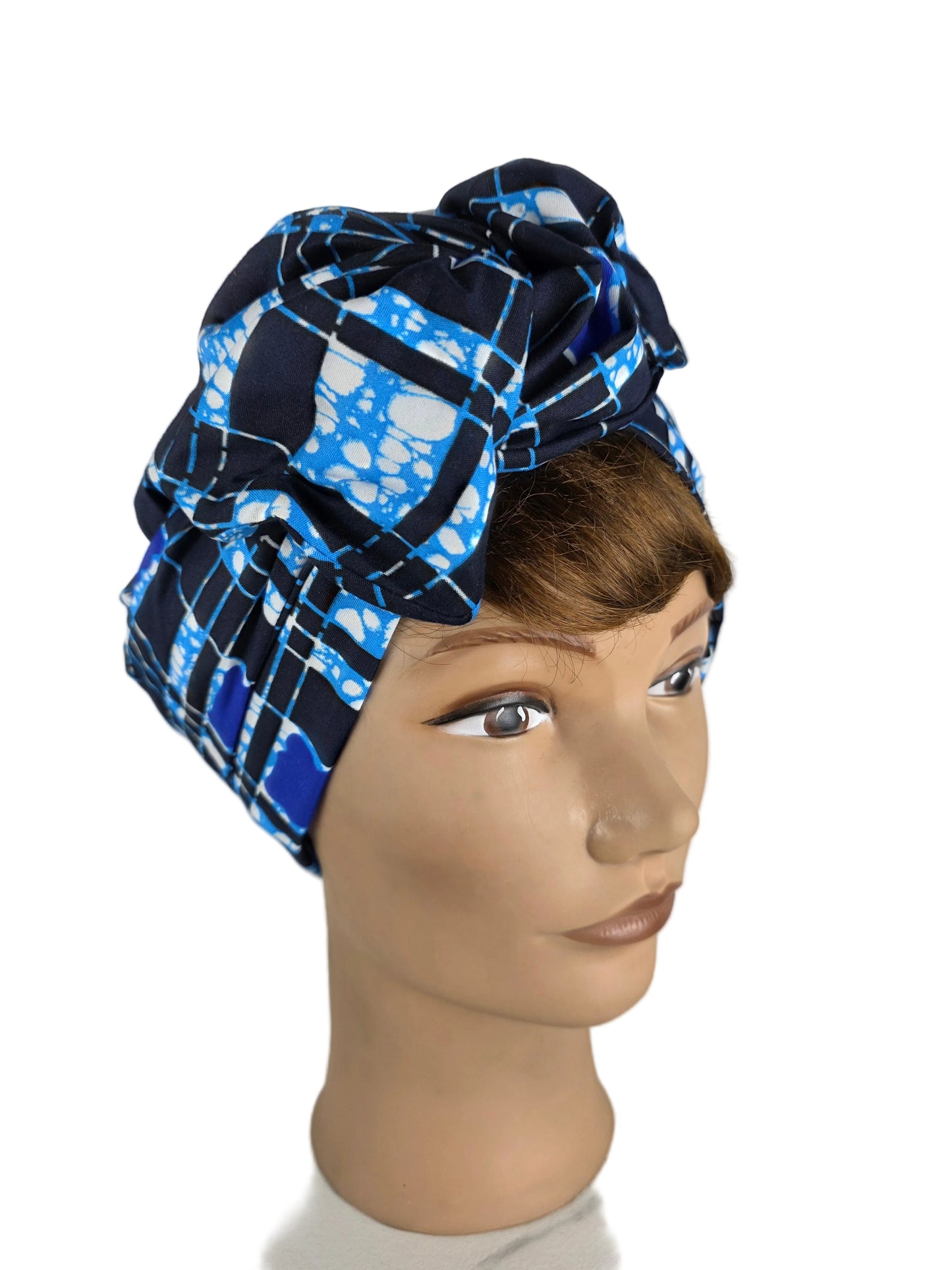 Turban Femme - BETTY - à tige flexible en imprimés wax