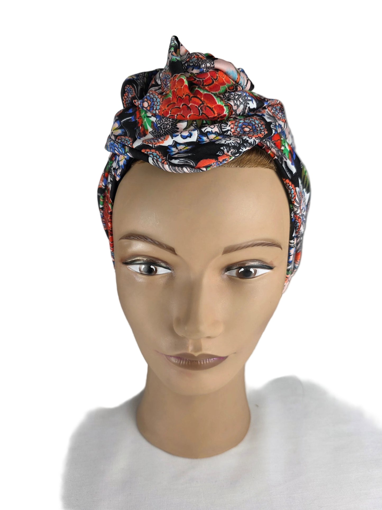 Turban Femme - BETTY - à tige malléable - Tissu Polyester multicolore