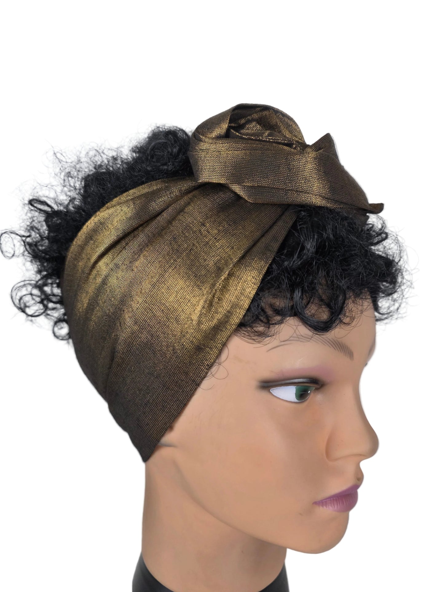 Bandeau - DORIANE - à tige flexible - Tissu shantung coton