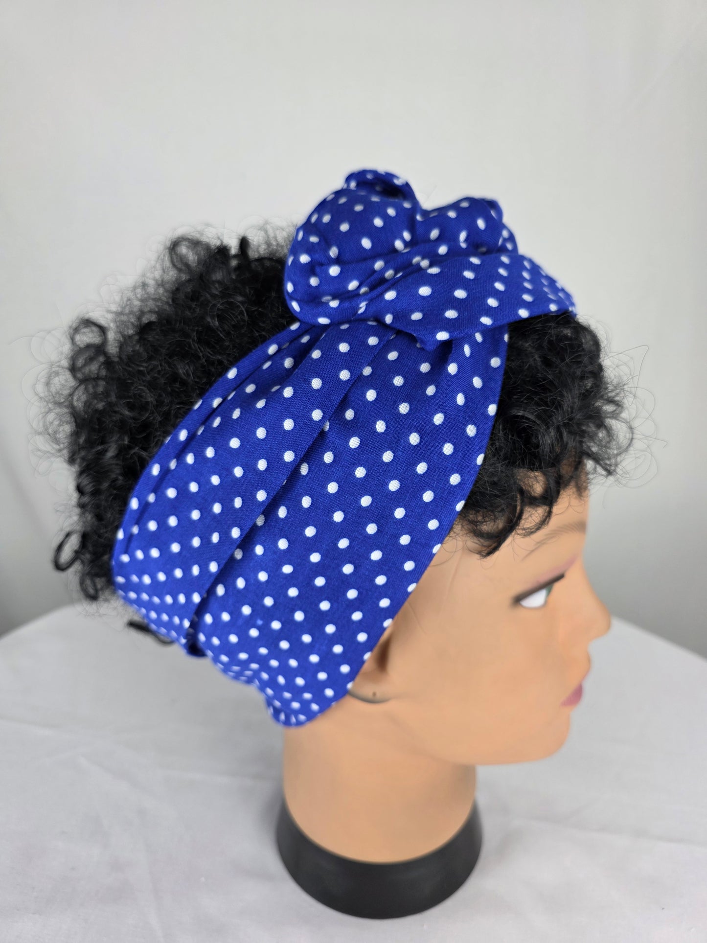 Bandeau - DORIANE - à tige flexible - Tissus à pois