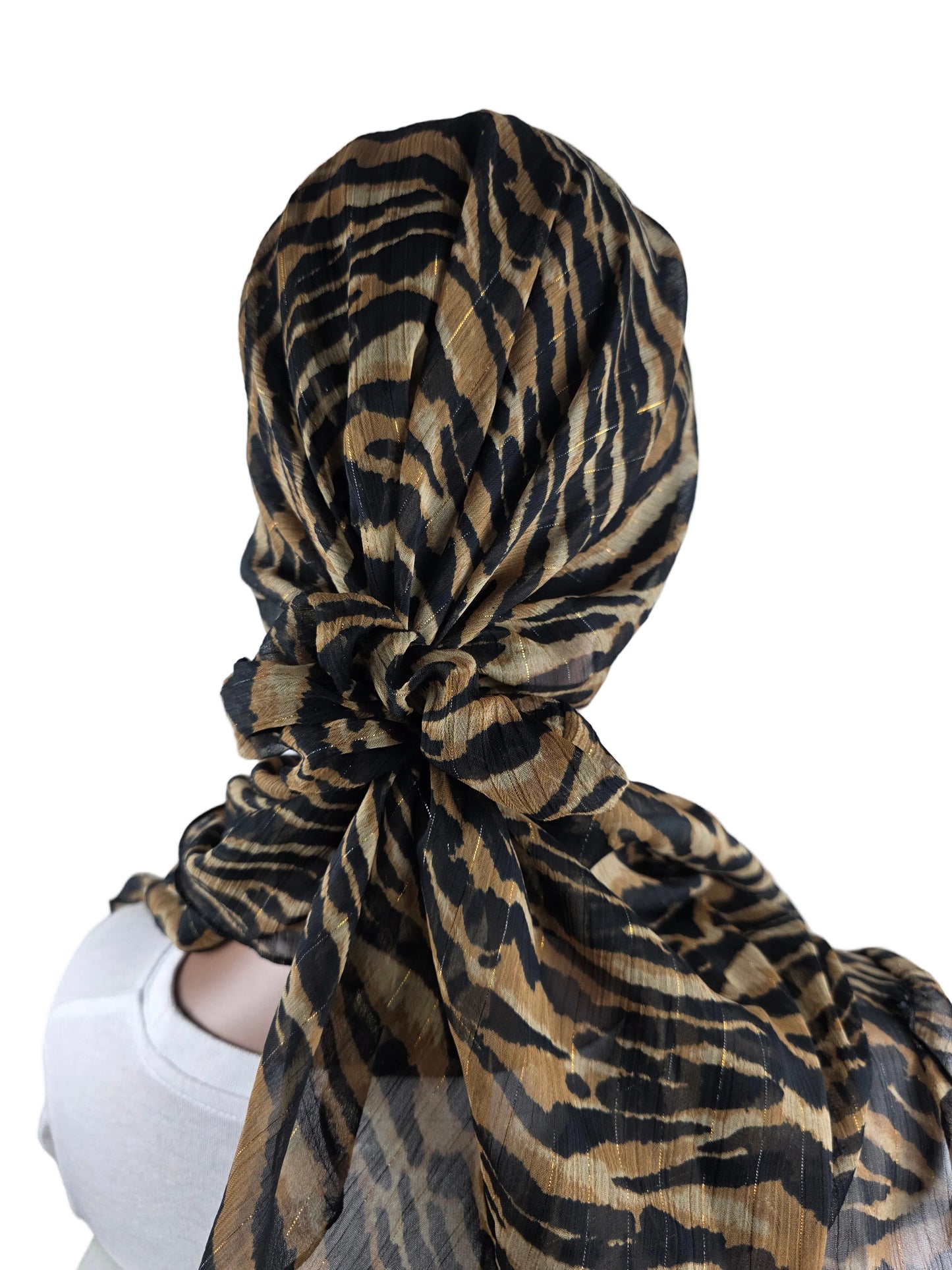 Mini voile - ABBY- mini hijab avec bonnet intégré + chouchou divers motifs