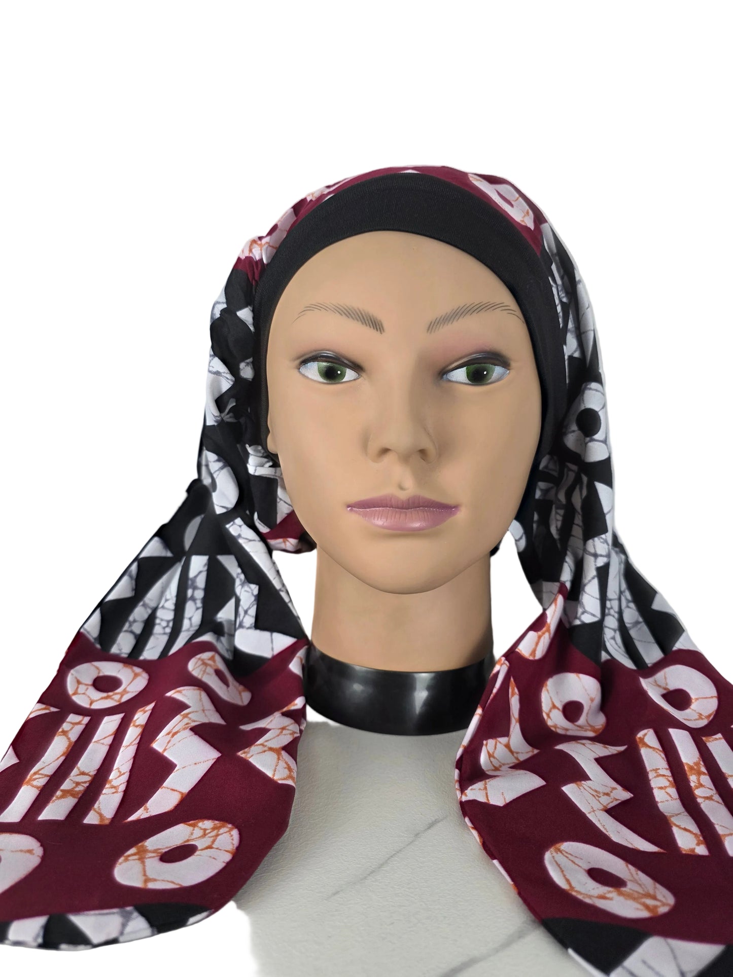 Turban - BETTY - à tige flexible - Tissu imprimé wax