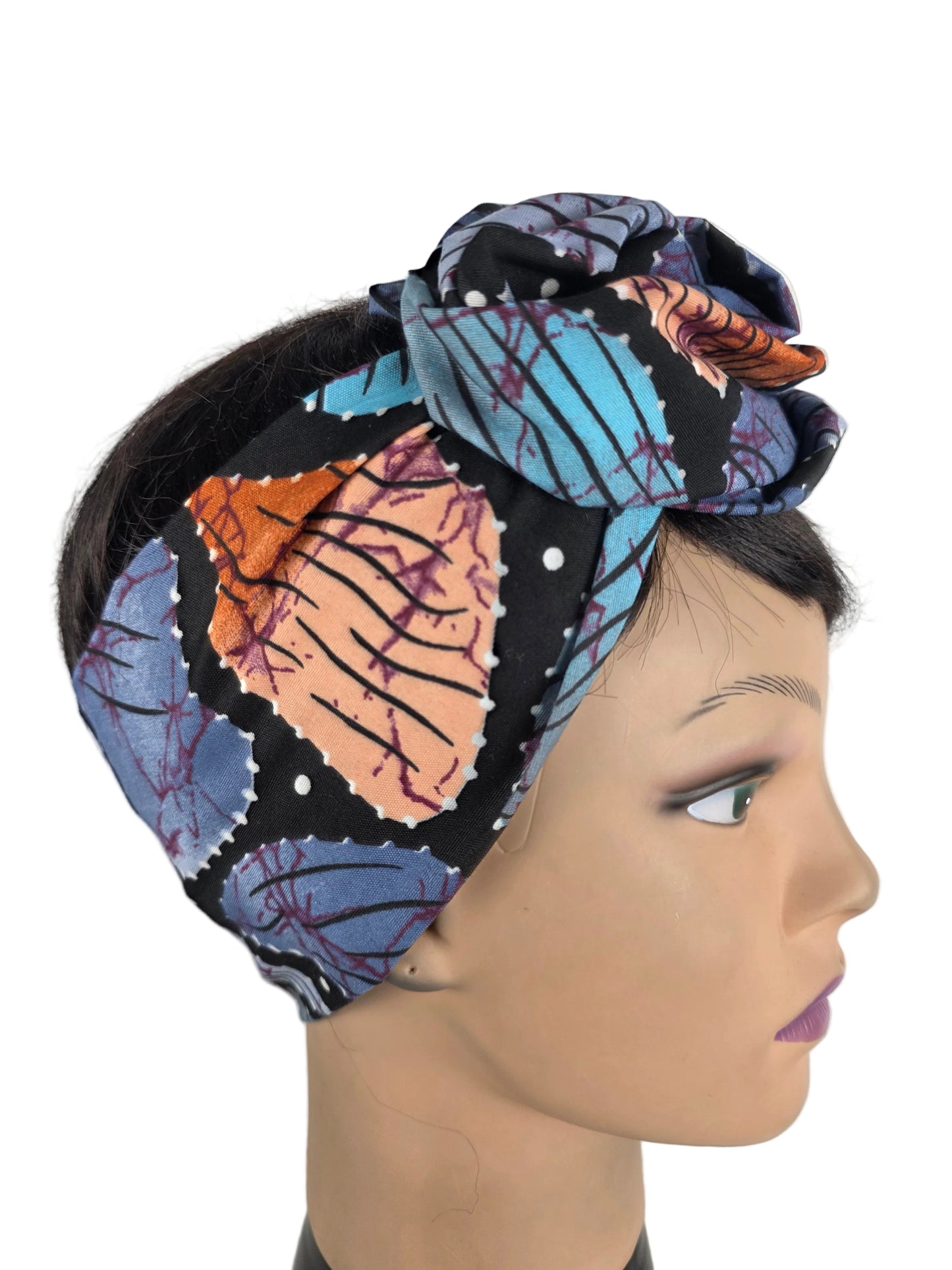 Bandeau - DORIANE - à tige flexible en imprimé Wax