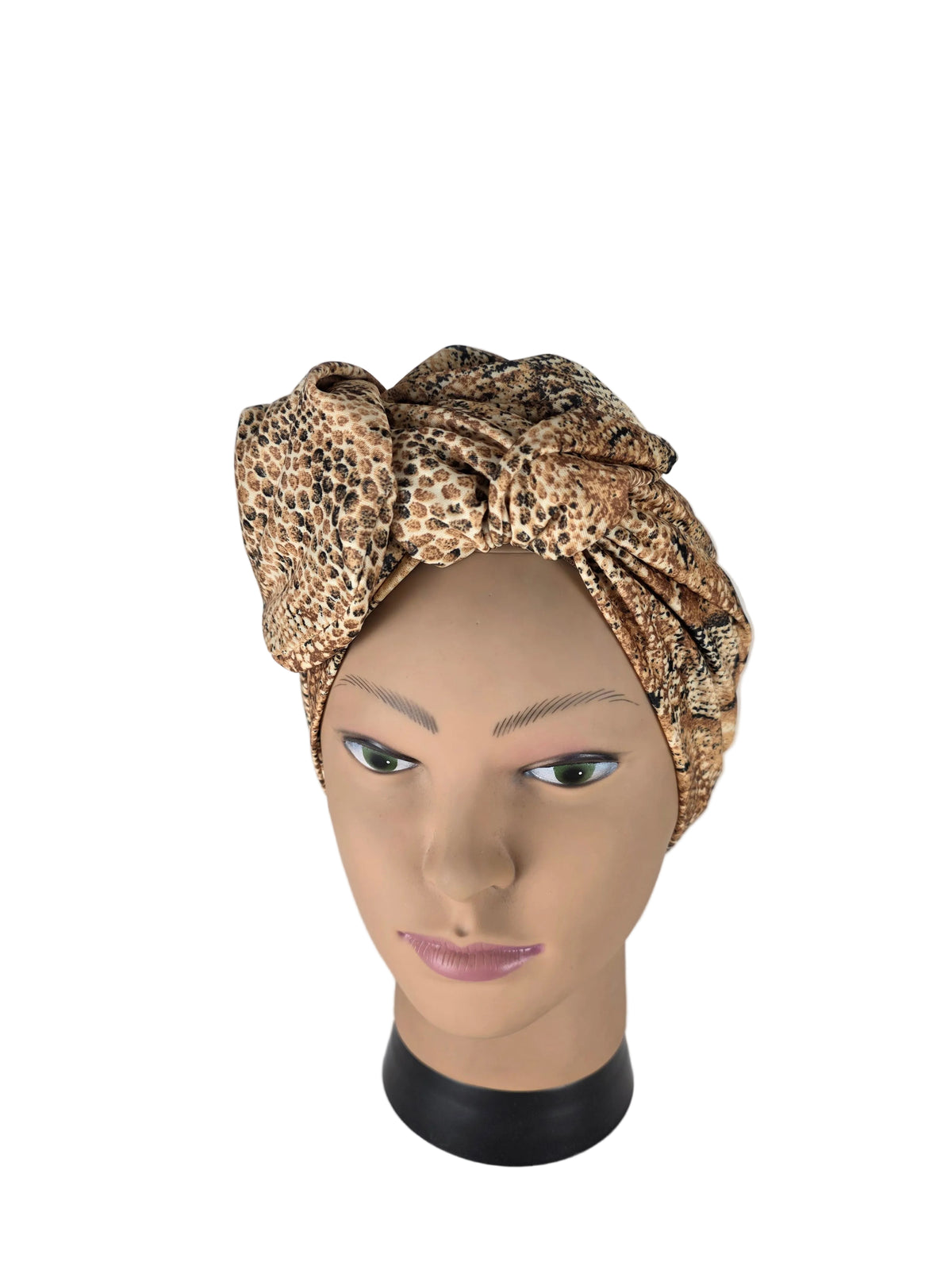 Turban - BETTY - à tige flexible - Série tissus imprimés animaliers