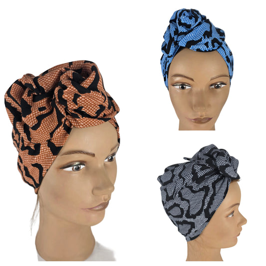Turban Femme - BETTY - à tige flexible - Tissu coton