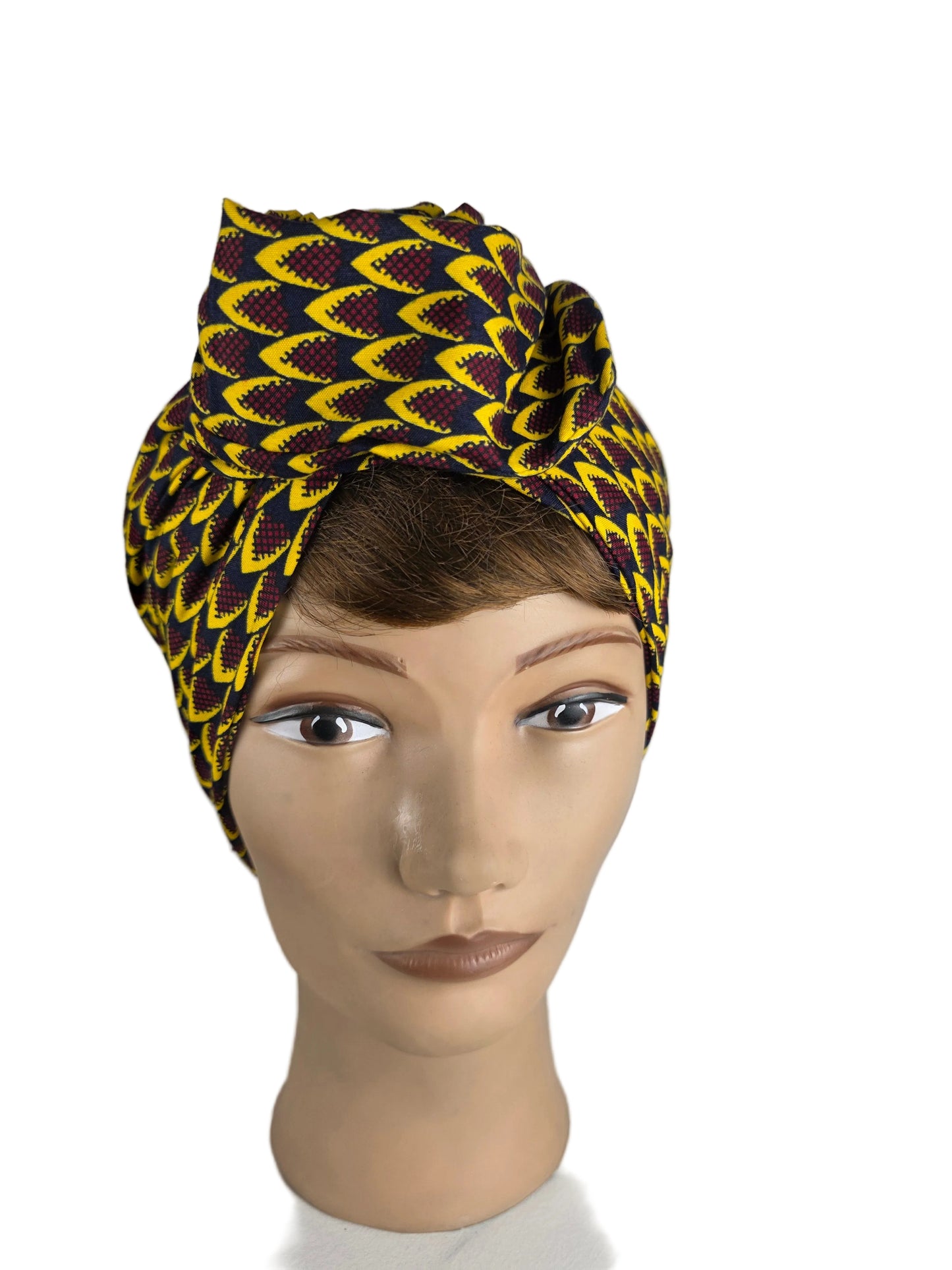 Turban Femme - BETTY - à tige flexible en imprimés wax
