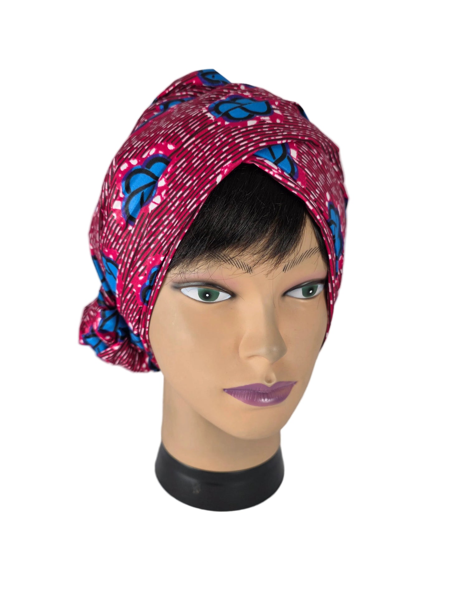 Turban Femme - Isabella - à tige malléable - Tissu imprimé wax