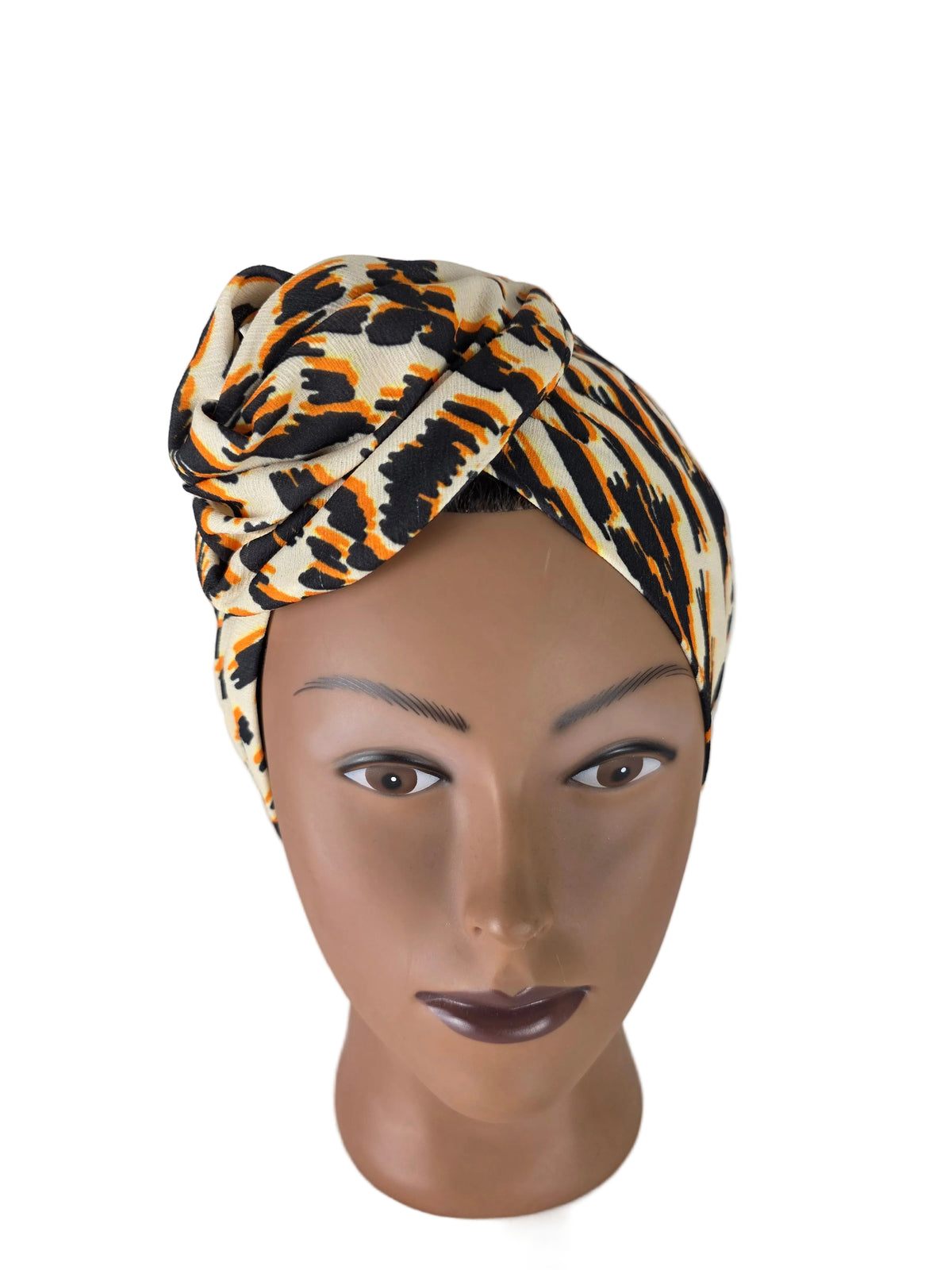 Turban - BETTY - à tige flexible - Série tissus imprimés animaliers