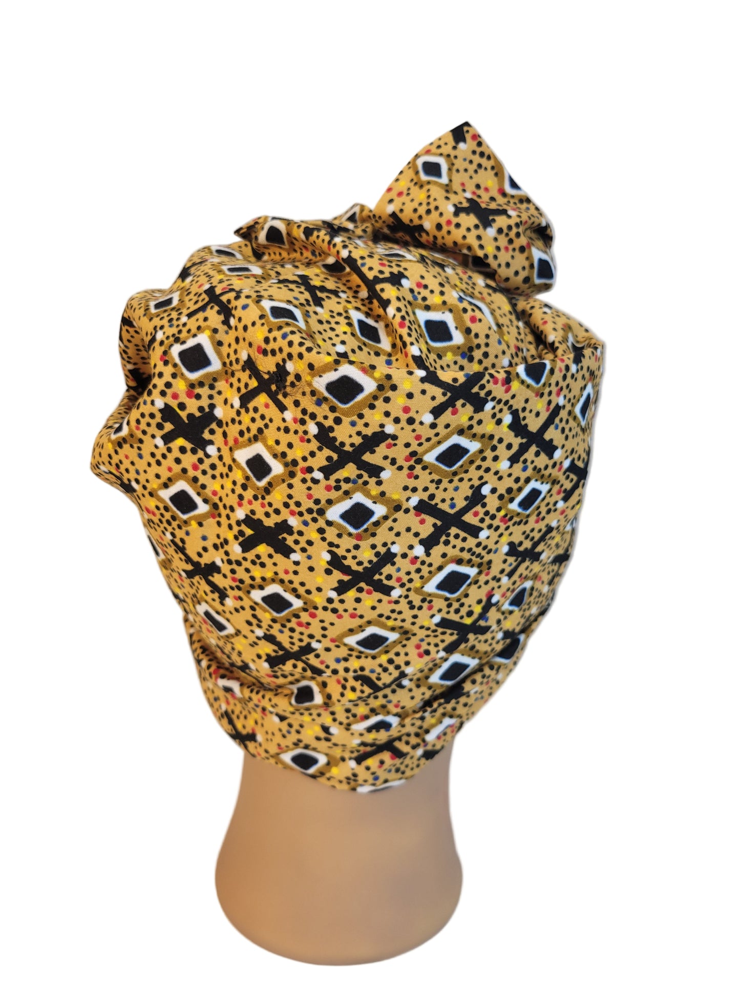 Turban Femme - ANNA - à tige malléable - Imprimé Wax