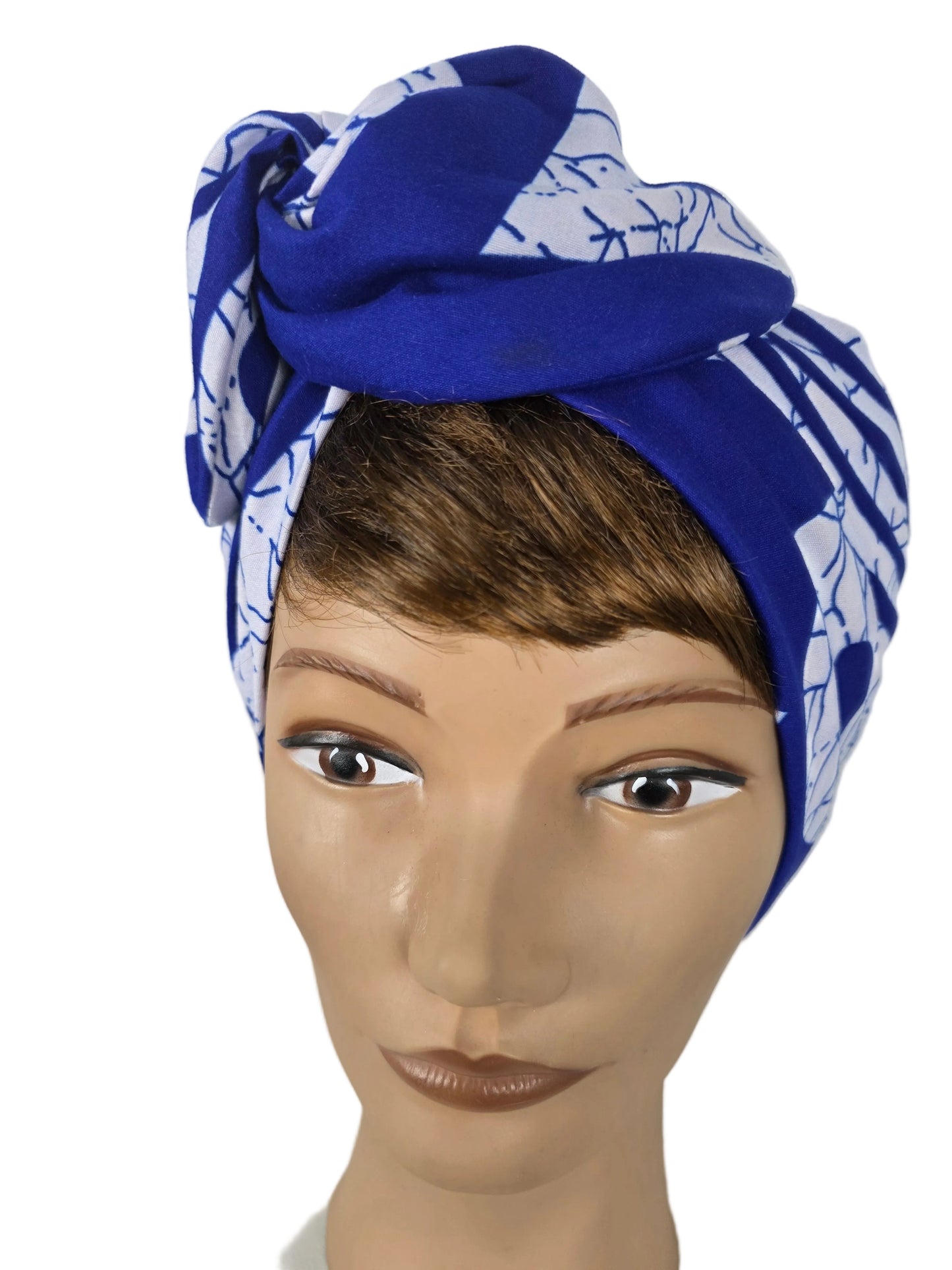 Turban - BETTY - à tige flexible - Tissu imprimé wax