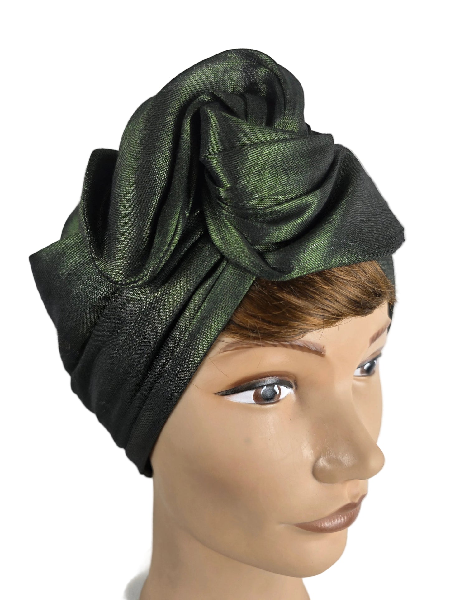 Turban - BETTY - à tige flexible - Tissu shantung