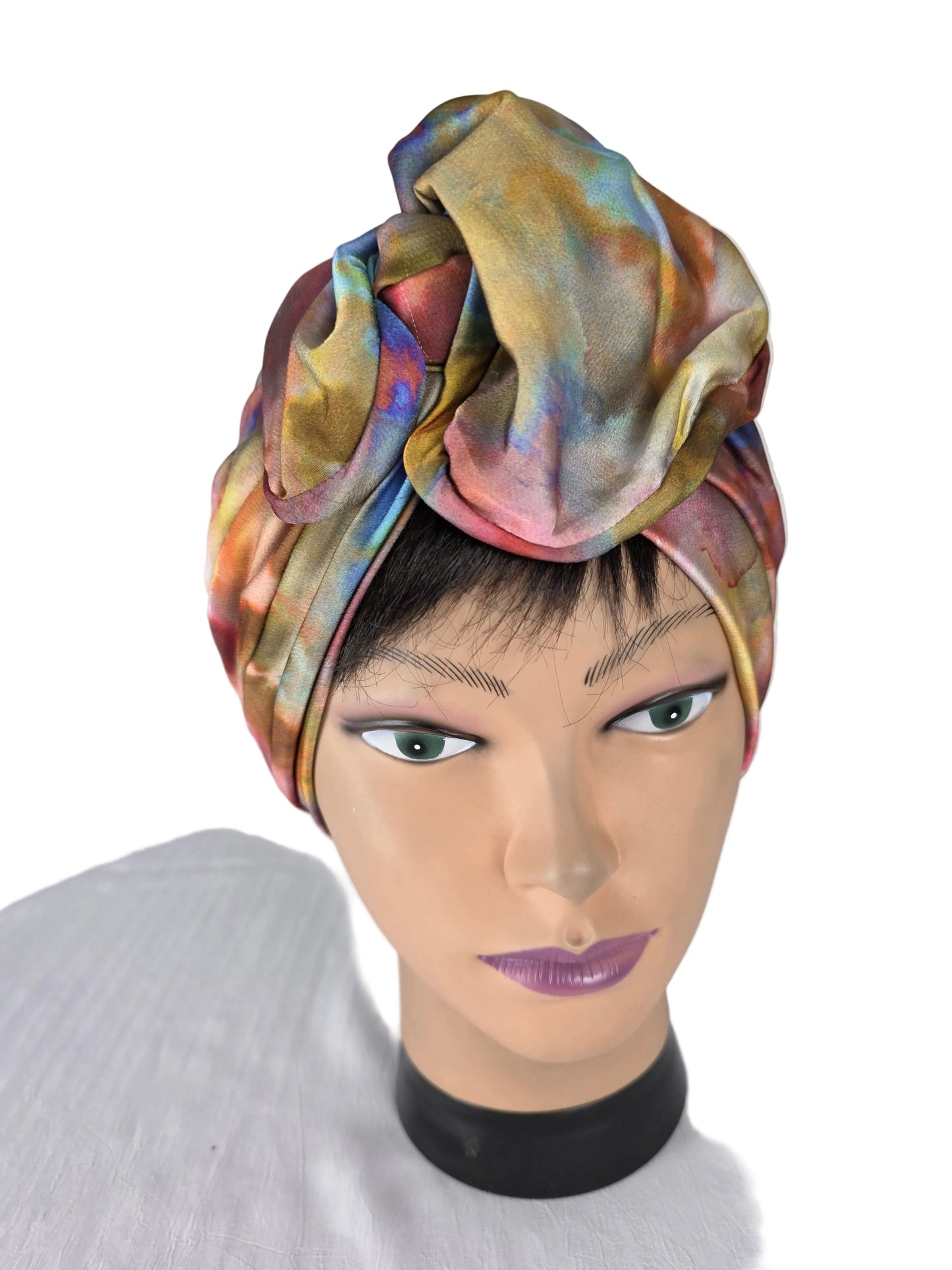 Turban Femme - BETTY - à tige malléable - Tissu Polyester multicolore