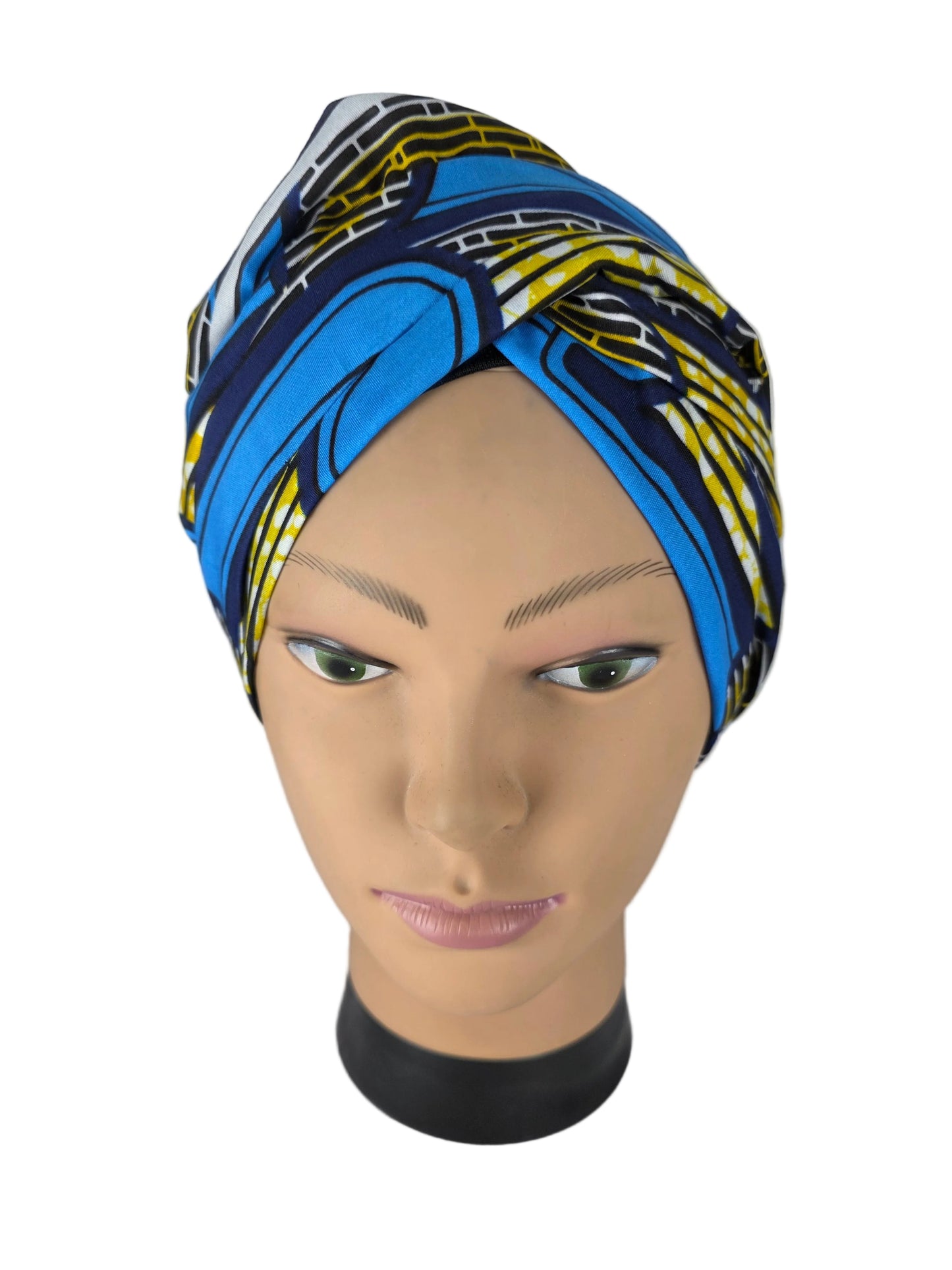 Turban Femme - Isabella - à tige malléable - Tissu imprimé wax