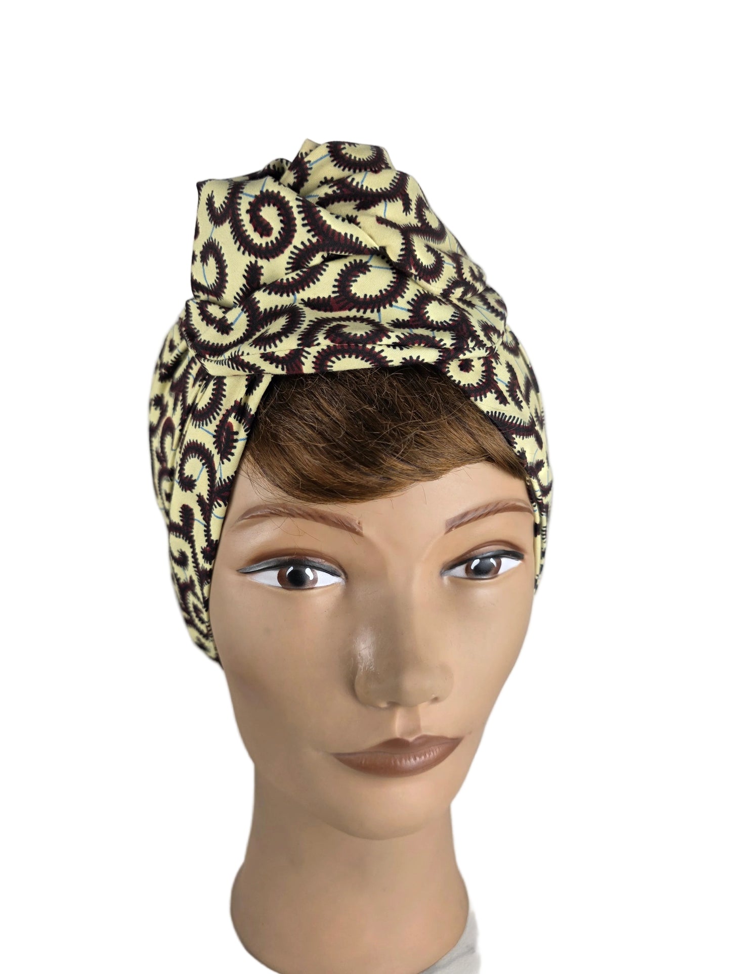 Turban Femme - BETTY - à tige flexible en imprimés wax