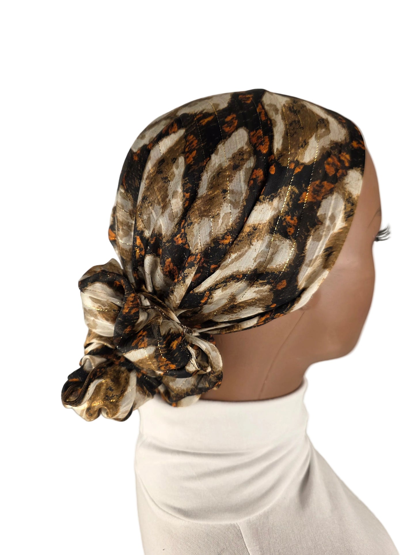 Mini voile - ABBY- mini hijab avec bonnet intégré + chouchou divers motifs