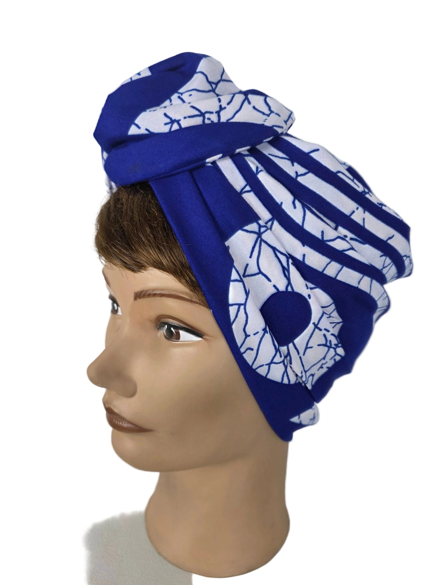Turban - BETTY - à tige flexible - Tissu imprimé wax