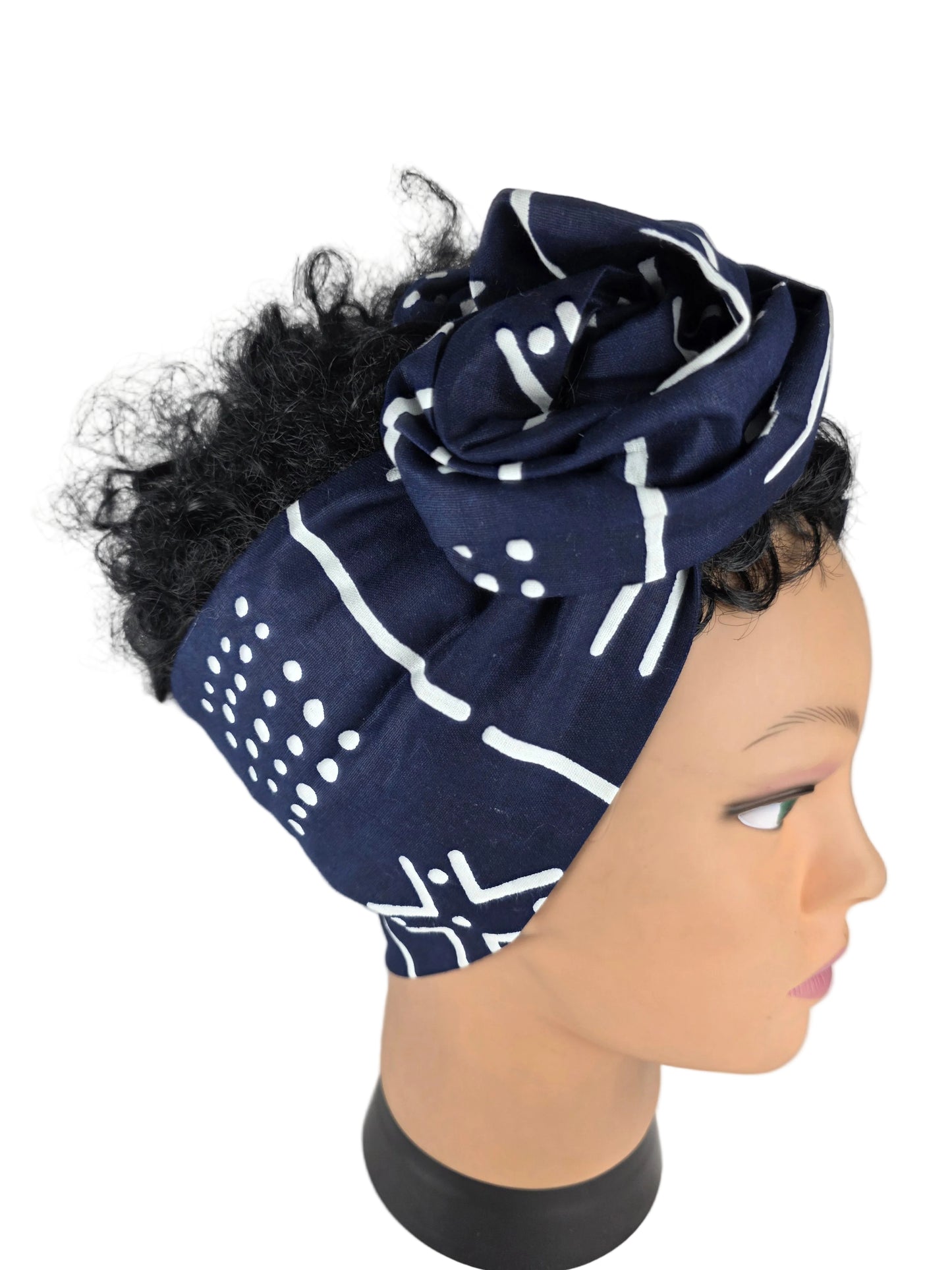 Bandeau - DORIANE - à tige flexible en imprimé Wax