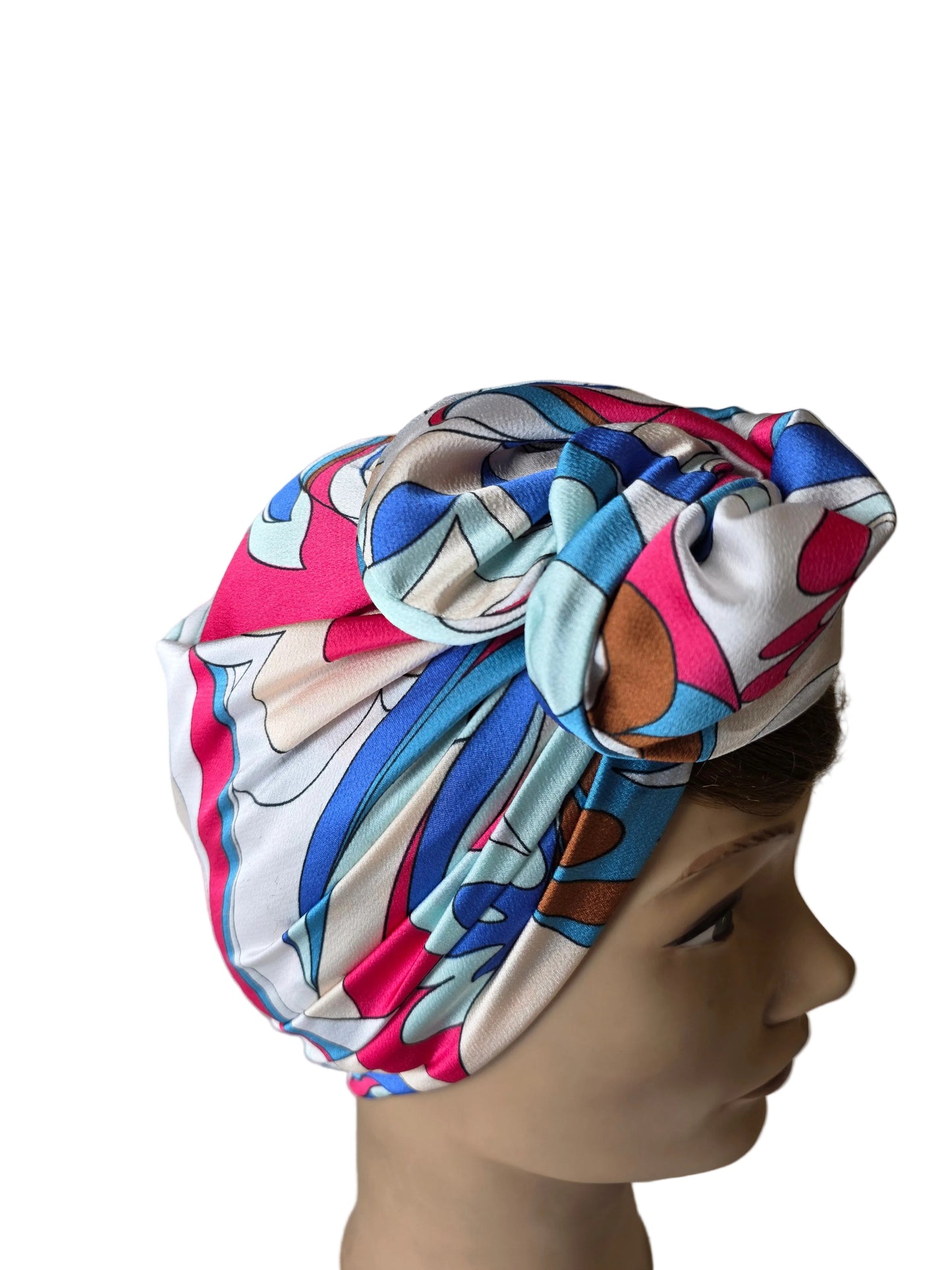 Turban Femme - BETTY - à tige malléable - Tissu Polyester multicolore