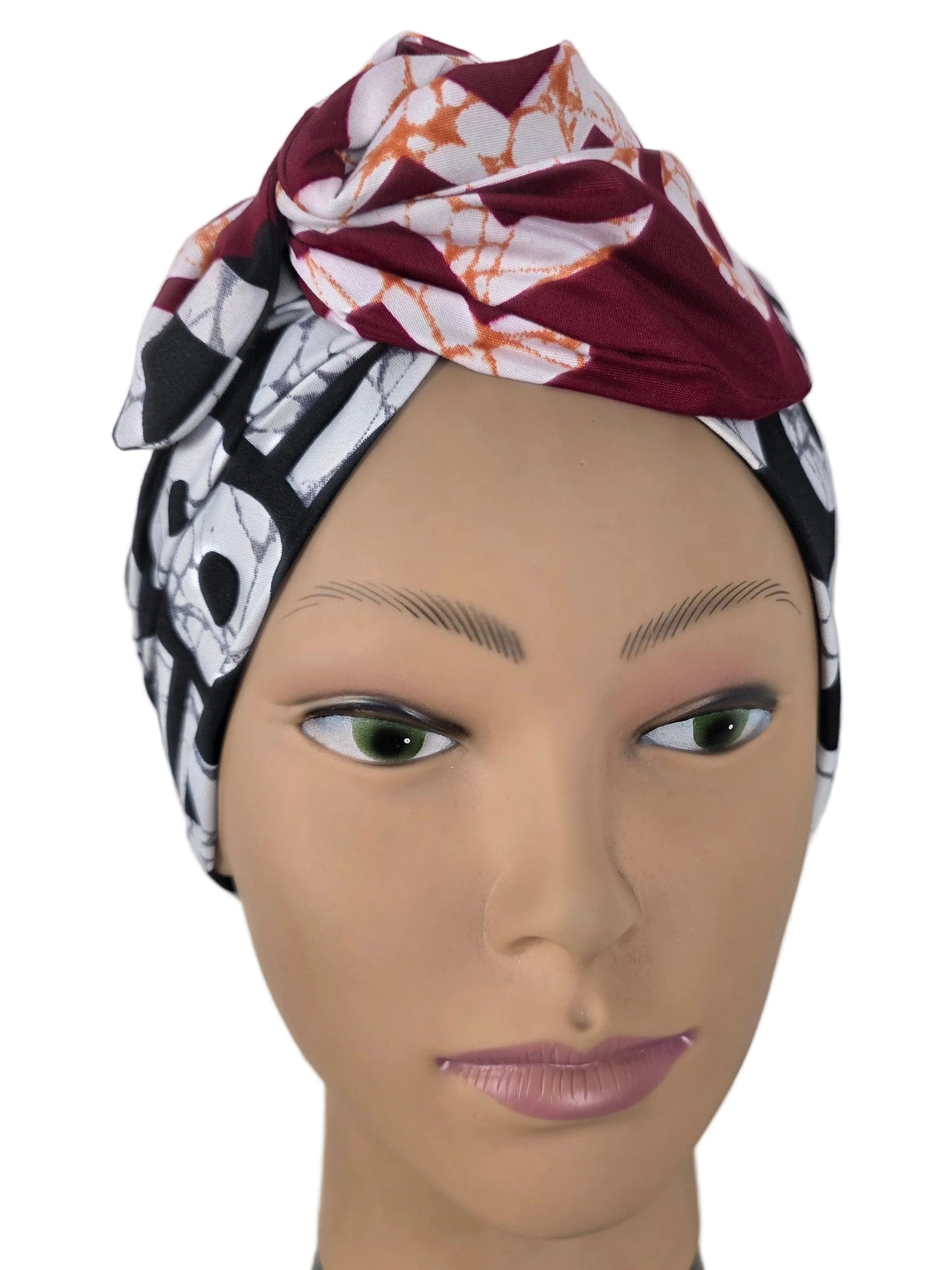Turban - BETTY - à tige flexible - Tissu imprimé wax