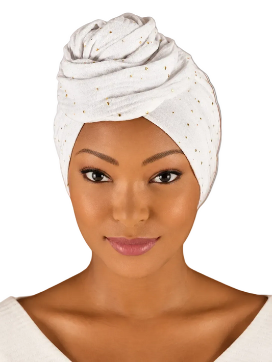 Turban Femme - BETTY - à tige flexible - Série gaze coton